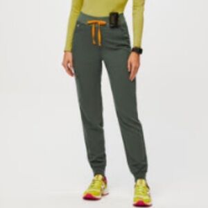 women's Moss Zamora High Waisted - Jogger Scrub Pants - XXS / Moss